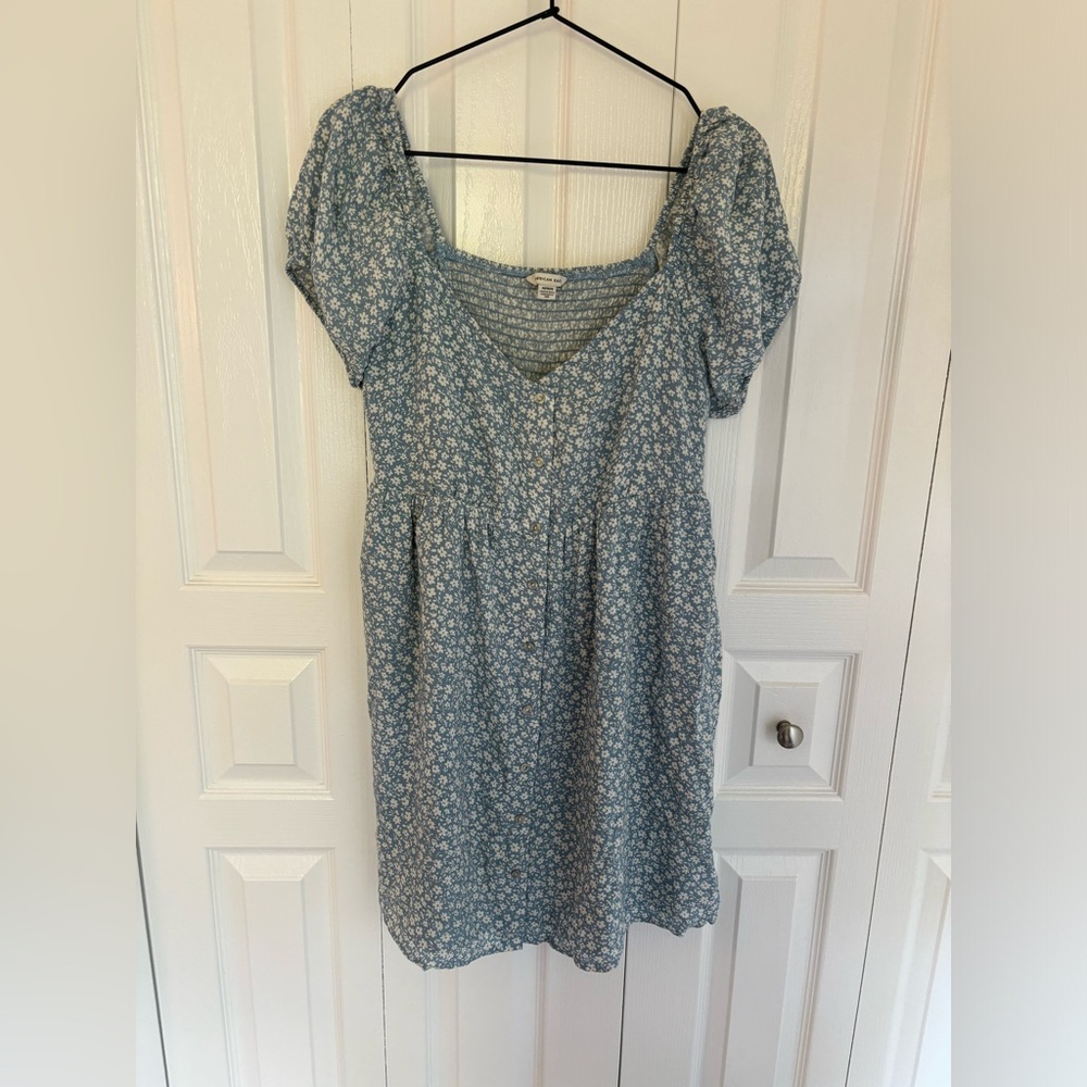 American Eagle Light Blue Floral Dress